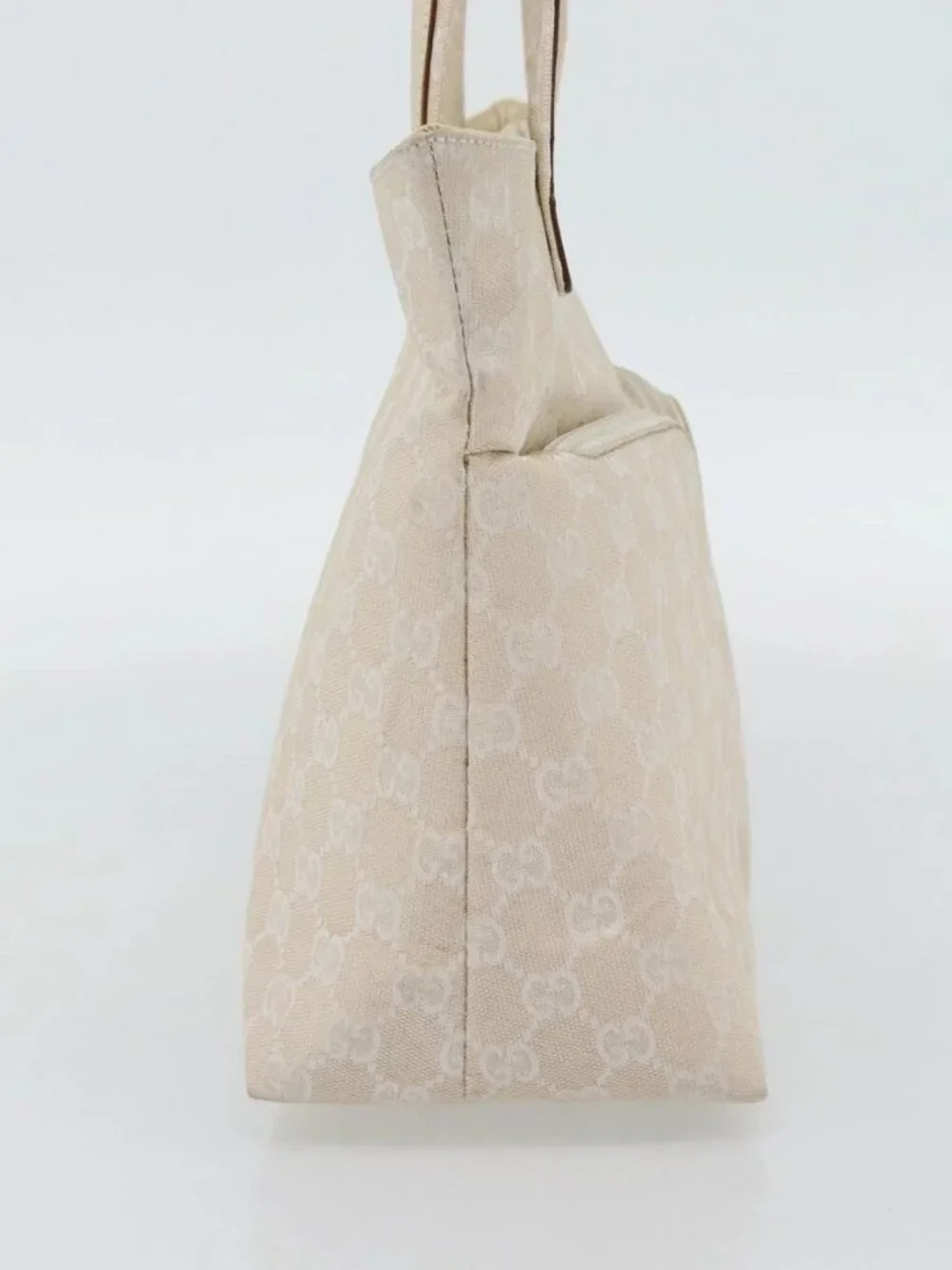 GUCCI GG Canvas Tote Bag Ivory 002 1076 2684 Auth 182212